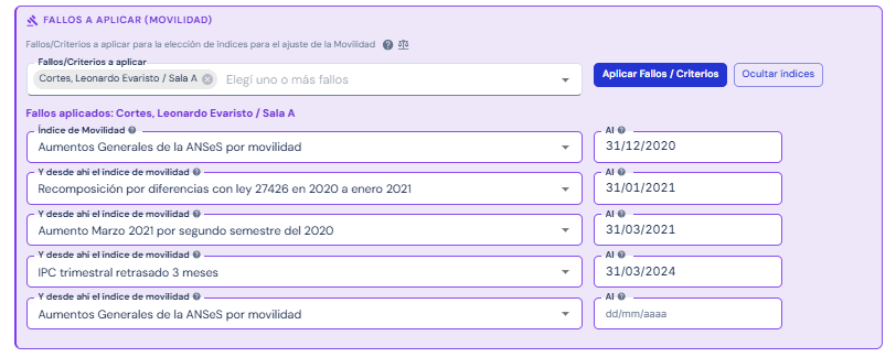 Reajuste por movilidad - fallos y criterios